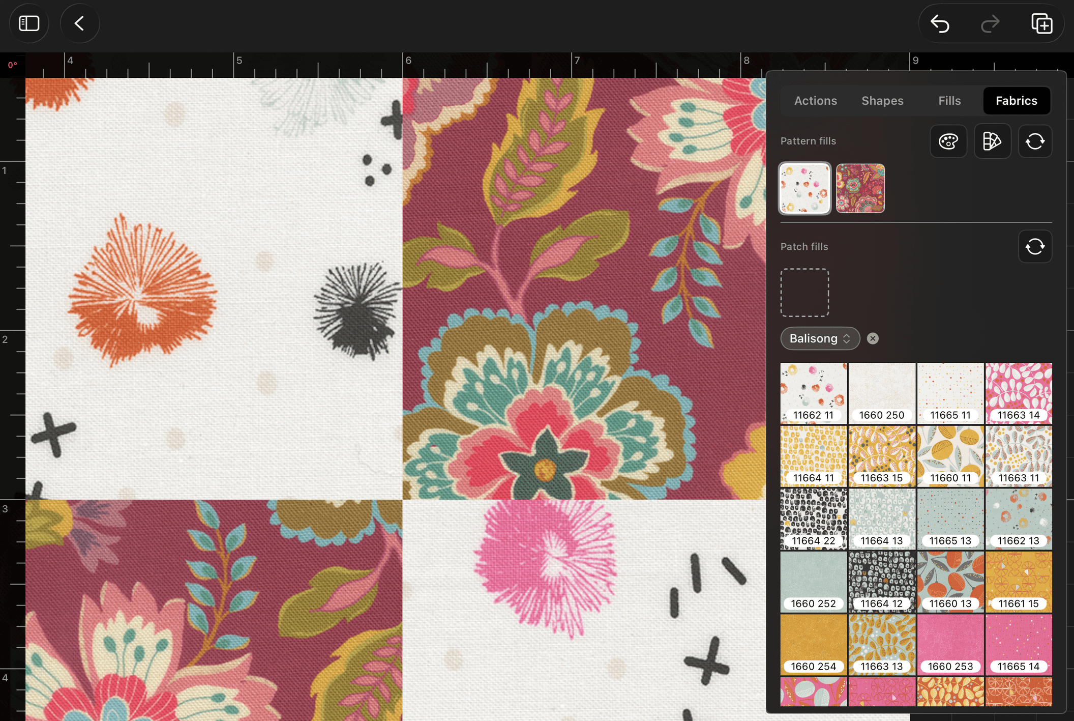 Quilt Editor with imported fabric