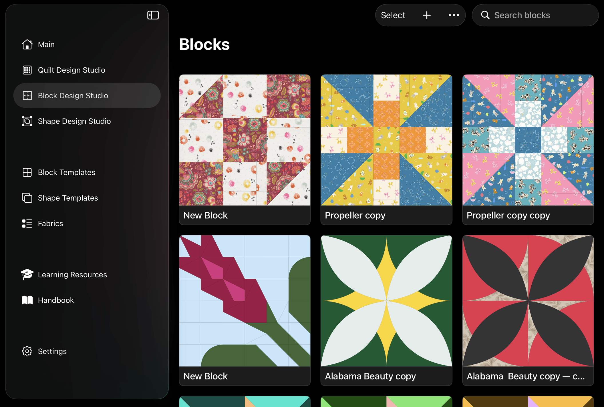 Block Design Studio zoomed in
