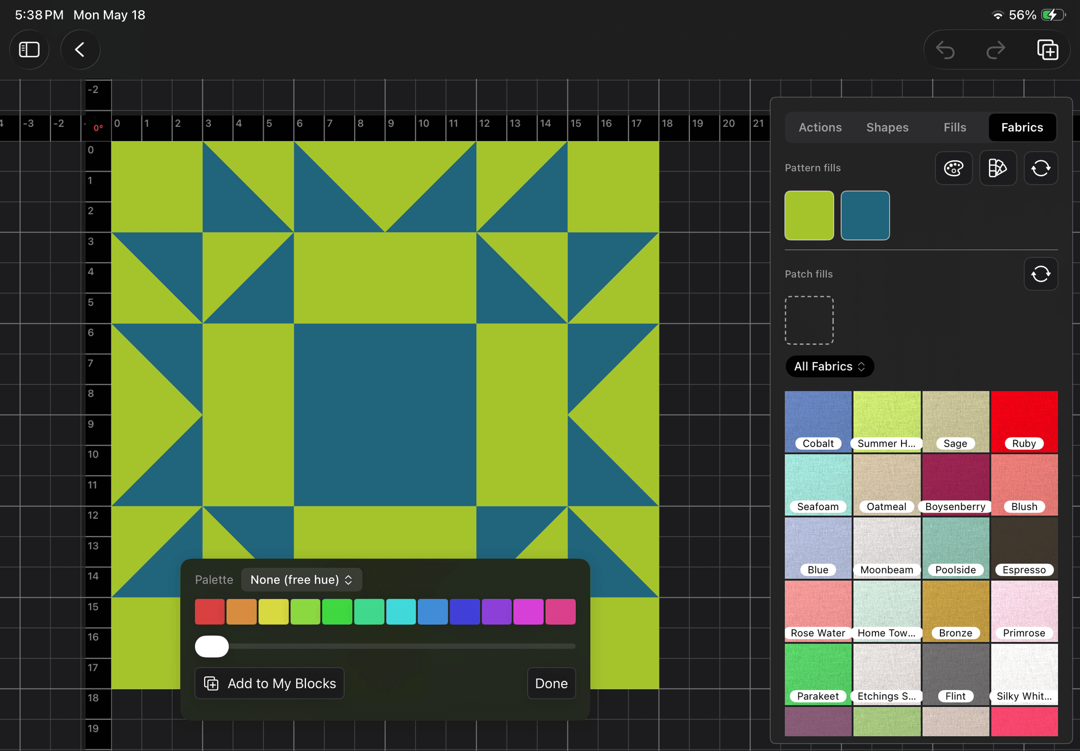 Colorway tool in action